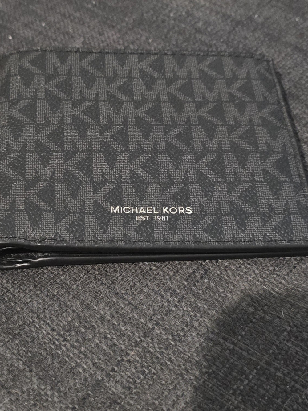 Michael Kors Black MK Monogram Card Holder